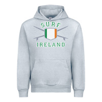 Heather Grey ireland surfing hoodie  irish flag surfboards design Urban Hoodie - ArtChic