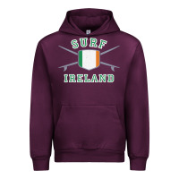 Mauve Wine ireland surfing hoodie  irish flag surfboards design Urban Hoodie - ArtChic
