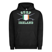 Pigment Black ireland surfing hoodie  irish flag surfboards design Urban Hoodie - ArtChic