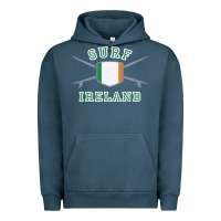 Pigment Midnight Navy ireland surfing hoodie  irish flag surfboards design Urban Hoodie - ArtChic