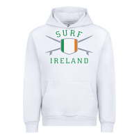 White ireland surfing hoodie  irish flag surfboards design Urban Hoodie - ArtChic