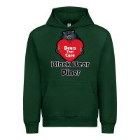 Forest Green resto, black bear diner Urban Hoodie - ArtChic