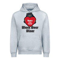 Heather Grey resto, black bear diner Urban Hoodie - ArtChic