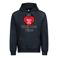Navy resto, black bear diner Urban Hoodie - ArtChic
