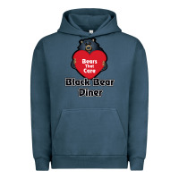 Pigment Midnight Navy resto, black bear diner Urban Hoodie - ArtChic