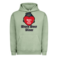 Pigment Oil Green resto, black bear diner Urban Hoodie - ArtChic
