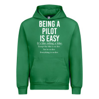 Emerald Funny Pilot Gift Being A Pilot Is Easy Urban Hoodie - ArtChic