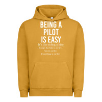 Pigment Peanut Butter Funny Pilot Gift Being A Pilot Is Easy Urban Hoodie - ArtChic