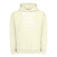 Pigment Pistachio Funny Pilot Gift Being A Pilot Is Easy Urban Hoodie - ArtChic