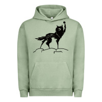 Pigment Oil Green fantastic mr fox wolf Urban Hoodie - ArtChic