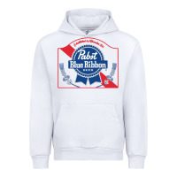White pabst blue ribbon 1 Urban Hoodie - ArtChic