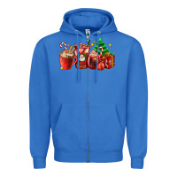 True Royal Christmas coffee cups with gift and Christmas tree Zipper Hoodie - AdoDesignShop