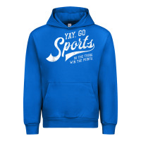 Cobalt Yay Go Sports Vintage Funny Sports Urban Hoodie - ArtChic