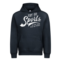 Navy Yay Go Sports Vintage Funny Sports Urban Hoodie - ArtChic