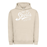 Pigment French Oak Yay Go Sports Vintage Funny Sports Urban Hoodie - ArtChic