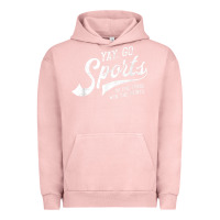 Pigment Salmon Yay Go Sports Vintage Funny Sports Urban Hoodie - ArtChic