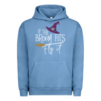 Pigment Pebble Blue if the broom fit fly it Urban Hoodie - ArtChic