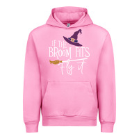 Fuchsia Pink if the broom fit fly it Urban Hoodie - ArtChic