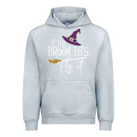 Heather Grey if the broom fit fly it Urban Hoodie - ArtChic