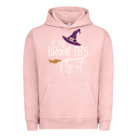 Pigment Salmon if the broom fit fly it Urban Hoodie - ArtChic
