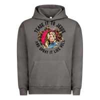 Pigment Tornado tease it to jesus and spray it like hell leopard western raglan baseba Urban Hoodie - ArtChic