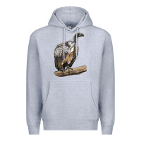 Heather Grey Vulture Bird Premium Hoodie - LillyAllenDesigns