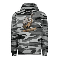 Slate Camo Vulture Bird Premium Hoodie - LillyAllenDesigns