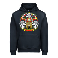 Navy praha prague czech republic coat of arms ex czechoslovakia t shirt Urban Hoodie - ArtChic