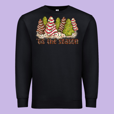 Tis The Season Little Debbie Tree Cakes Premium Sweatshirt Designed By Jahusdesignshop
