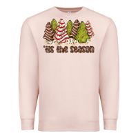 Pale Pink tis the season little debbie tree cakes Premium Sweatshirt - JahusDesignShop