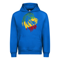 Cobalt Lion of Judah Reggae, Rasta, Ethiopia Jamaican Roots Urban Hoodie - ArtChic