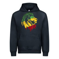 Navy Lion of Judah Reggae, Rasta, Ethiopia Jamaican Roots Urban Hoodie - ArtChic