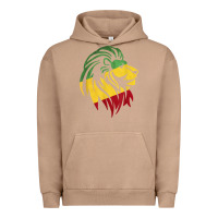 Pigment Burro Lion of Judah Reggae, Rasta, Ethiopia Jamaican Roots Urban Hoodie - ArtChic