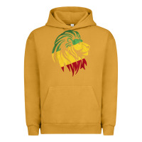 Pigment Peanut Butter Lion of Judah Reggae, Rasta, Ethiopia Jamaican Roots Urban Hoodie - ArtChic