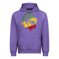 Tulip Lion of Judah Reggae, Rasta, Ethiopia Jamaican Roots Urban Hoodie - ArtChic