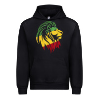 Black Lion of Judah Reggae, Rasta, Ethiopia Jamaican Roots Urban Hoodie - ArtChic