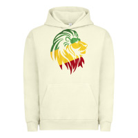 Pigment Pistachio Lion of Judah Reggae, Rasta, Ethiopia Jamaican Roots Urban Hoodie - ArtChic