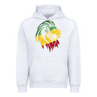 White Lion of Judah Reggae, Rasta, Ethiopia Jamaican Roots Urban Hoodie - ArtChic