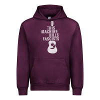 Mauve Wine This Machine Kills Fascists Urban Hoodie - ArtChic