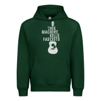 Forest Green This Machine Kills Fascists Urban Hoodie - ArtChic