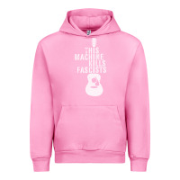 Fuchsia Pink This Machine Kills Fascists Urban Hoodie - ArtChic