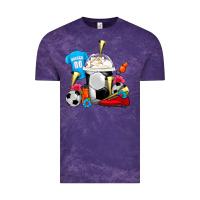 Cloud Purple Soccer Frappe Coffee Vintage Tee - FaDigitalArtStudio