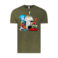 Vintage Olive Soccer Frappe Coffee Vintage Tee - FaDigitalArtStudio