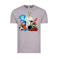 Vintage Zinc Soccer Frappe Coffee Vintage Tee - FaDigitalArtStudio