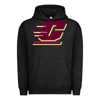 Pigment Black The central michigan of chippewas Urban Hoodie - ArtChic