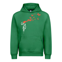 Emerald banksy headshot butterfly Urban Hoodie - ArtChic