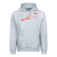 Heather Grey banksy headshot butterfly Urban Hoodie - ArtChic