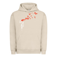 Pigment French Oak banksy headshot butterfly Urban Hoodie - ArtChic