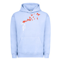 Pigment Grape Ice banksy headshot butterfly Urban Hoodie - ArtChic