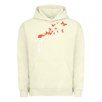 Pigment Pistachio banksy headshot butterfly Urban Hoodie - ArtChic